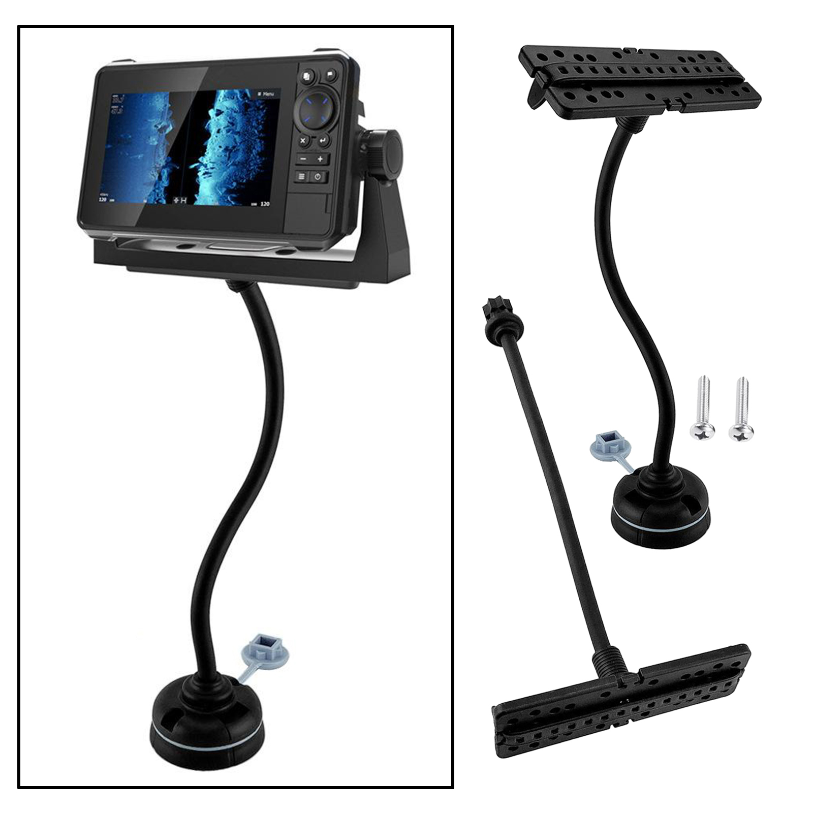 BolehDeals Boat Fish Finder Holer GPS Rotating Flat Surface 330cm Clip