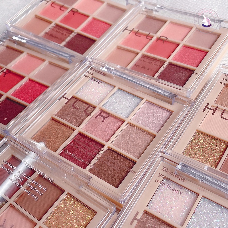 Bảng Phấn Mắt 9 Màu Lì Và Nhũ Lấp Lánh Lâu Trôi Cho Nữ