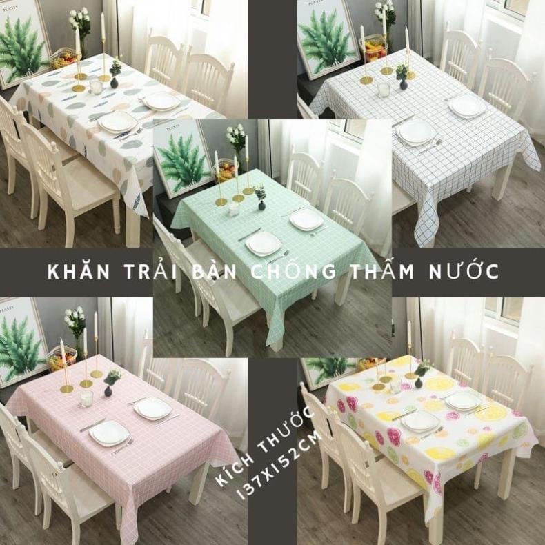 [Free Ship❤️] Khăn Trải Bàn Ăn Chống Thấm Phong Cách Châu Âu -Mai Chi