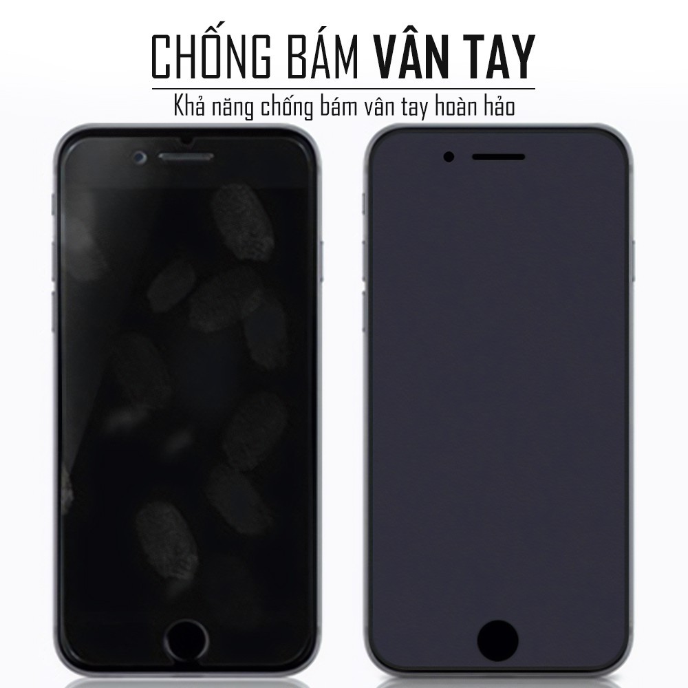 Kính cường lực iphone full màn chống vân tay 6/6s/7/7plus/8/8plus/plus /x/xr/xsmax/11/11promax/12/pro/max/promax