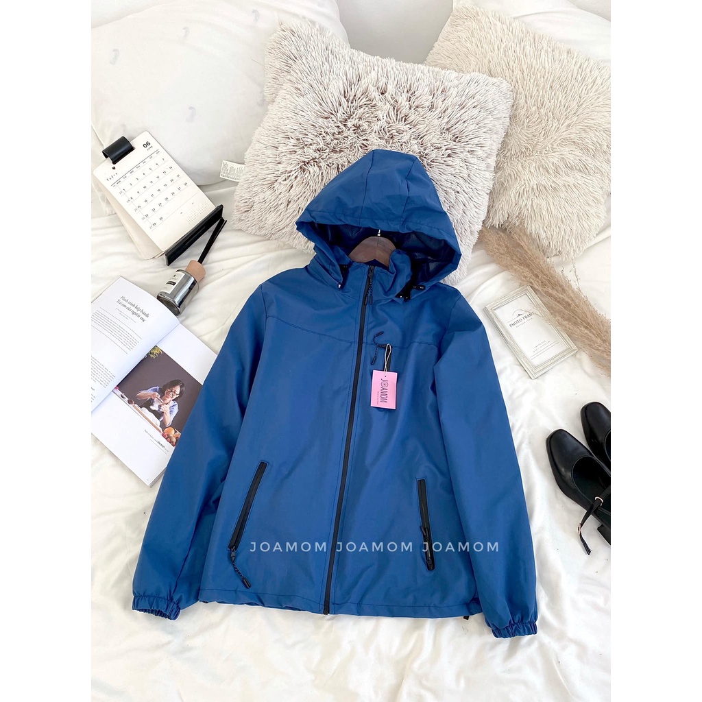 Áo gió bầu cao cấp chống nước big size có túi mũ tháo rời Joamom