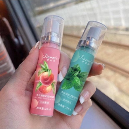 Xịt thơm miệng HEYXI vị đào/ bạc hà kháng khuẩn thơm mát dung tích 15ML