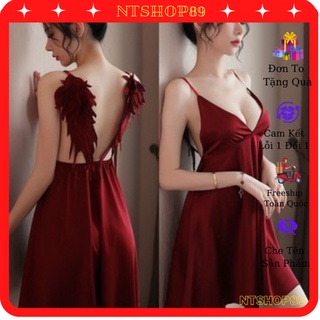 Váy ngủ đôi cánh thiên thần 136 kèm chíp cao cấp💖💗💗 đầm ngủ mặc nhà nữ