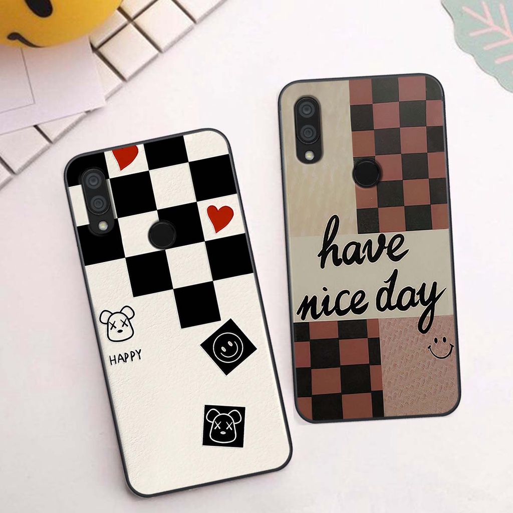 Ốp Xiaomi Redmi 7 caro trái tim cá tính, thời trang siêu đẹp, siêu phong cách