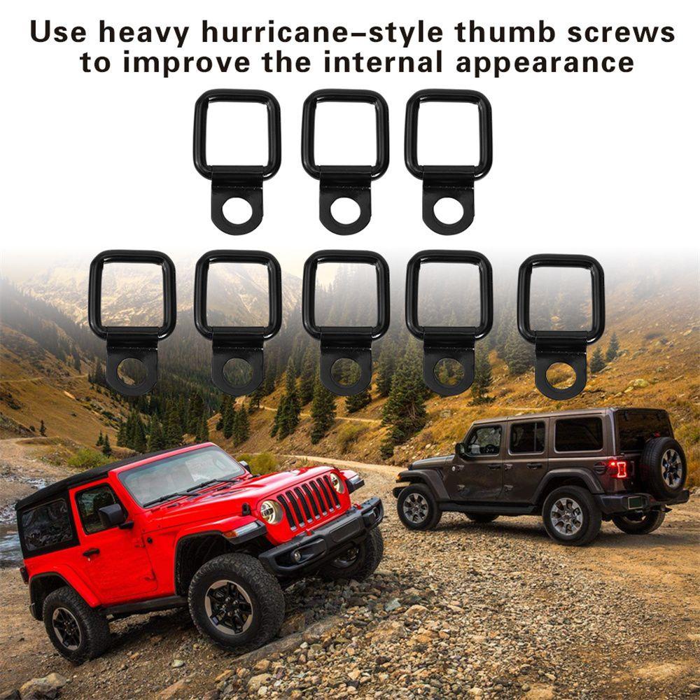 Kẹp Chữ D Màu Đen Chống Rỉ Sét Chịu Được Sức Nặng Cho Jeep Wrangler
