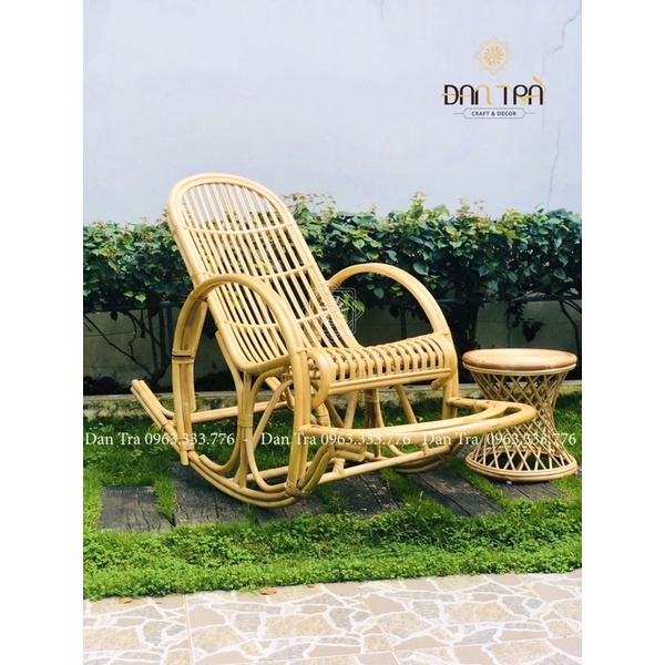 Ghế mây bập bênh size lớn 1m6x65cmx1m2, ghế mây thư giãn cao cấp, ghế bập bênh nằm đọc sách, nội thất Mây tre Đan Trà