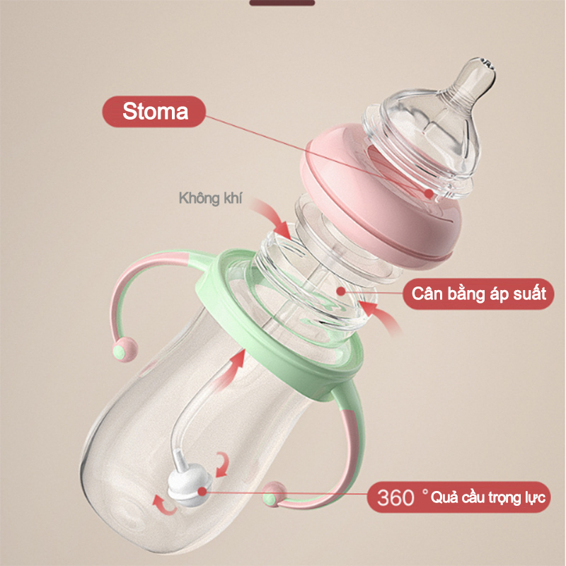 Bình sữa PP dung tích lớn 330 / 270ML chất lượng cao trẻ em