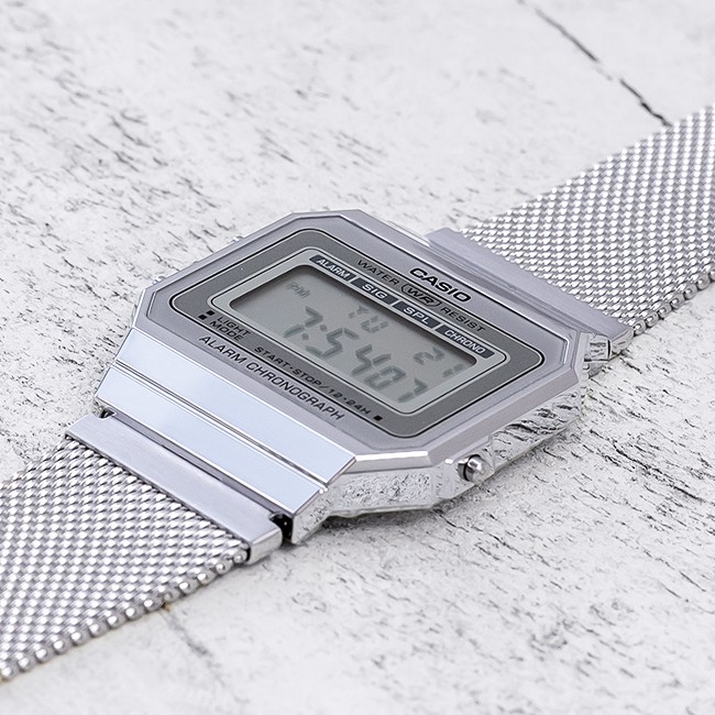 Đồng hồ unisex dây kim loại Casio chính hãng Anh Khuê A700WM-7ADF (35mm)
