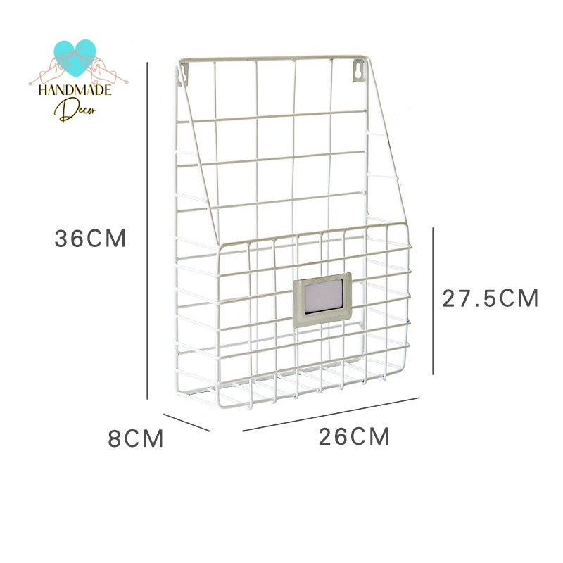 Kệ giá đỡ Sách / Tạp chí / Tài liệu treo tường bằng thép hợp kim siêu bền decor góc học tập, văn phòng làm việc