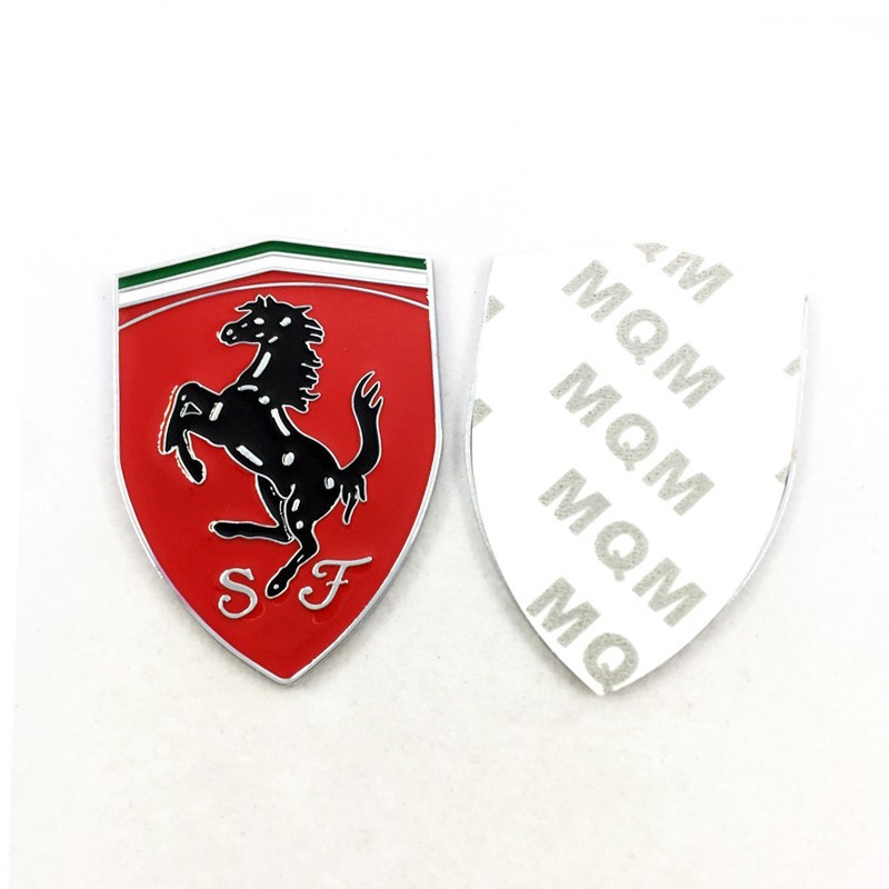 Logo Bằng Kim Loại Hình Ngựa Độc Đáo Để Trang Trí Cho Xe Ferrari