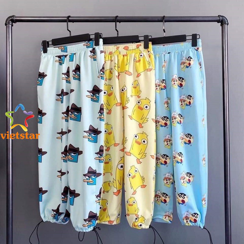 [ Mã FAMAYWA giảm 10K đơn 50K] Quần CarToon HOẠT HÌNH ULZZANG Rút Gấu Họa Tiết Thú Unisex - VIET_STAR