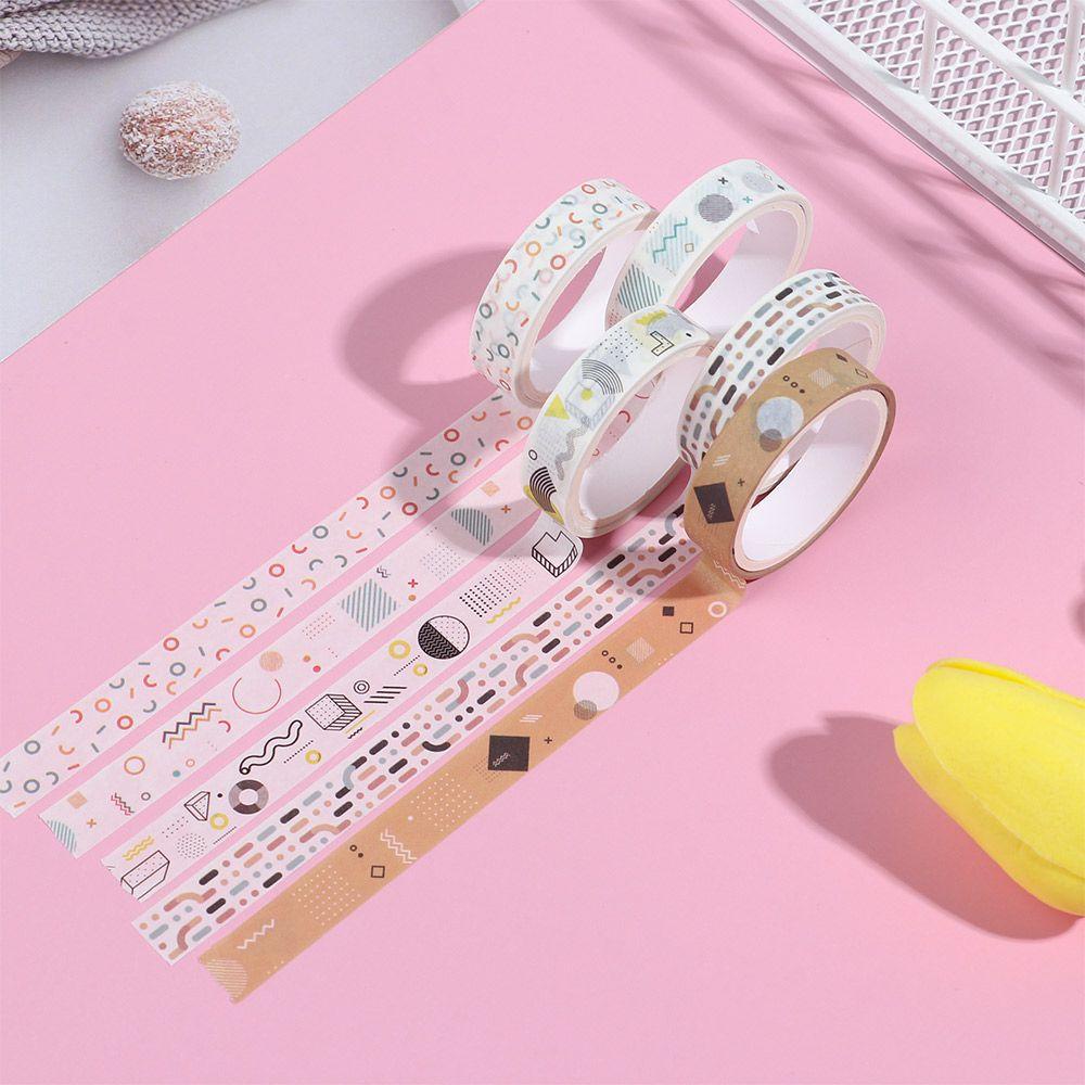 DORAW Set 5 Cuộn Băng Keo Dán Trang Trí Thủ Công Diy