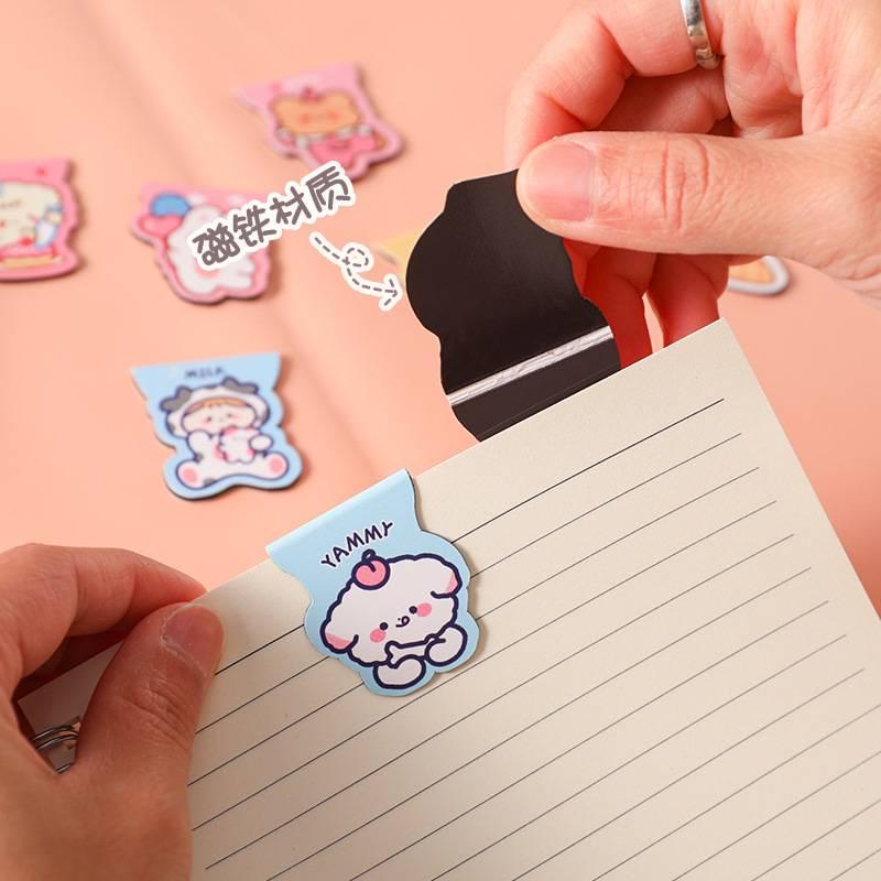 Kẹp Đánh Dấu Sách Từ Tính Họa Tiết Hoạt Hình Đáng Yêu