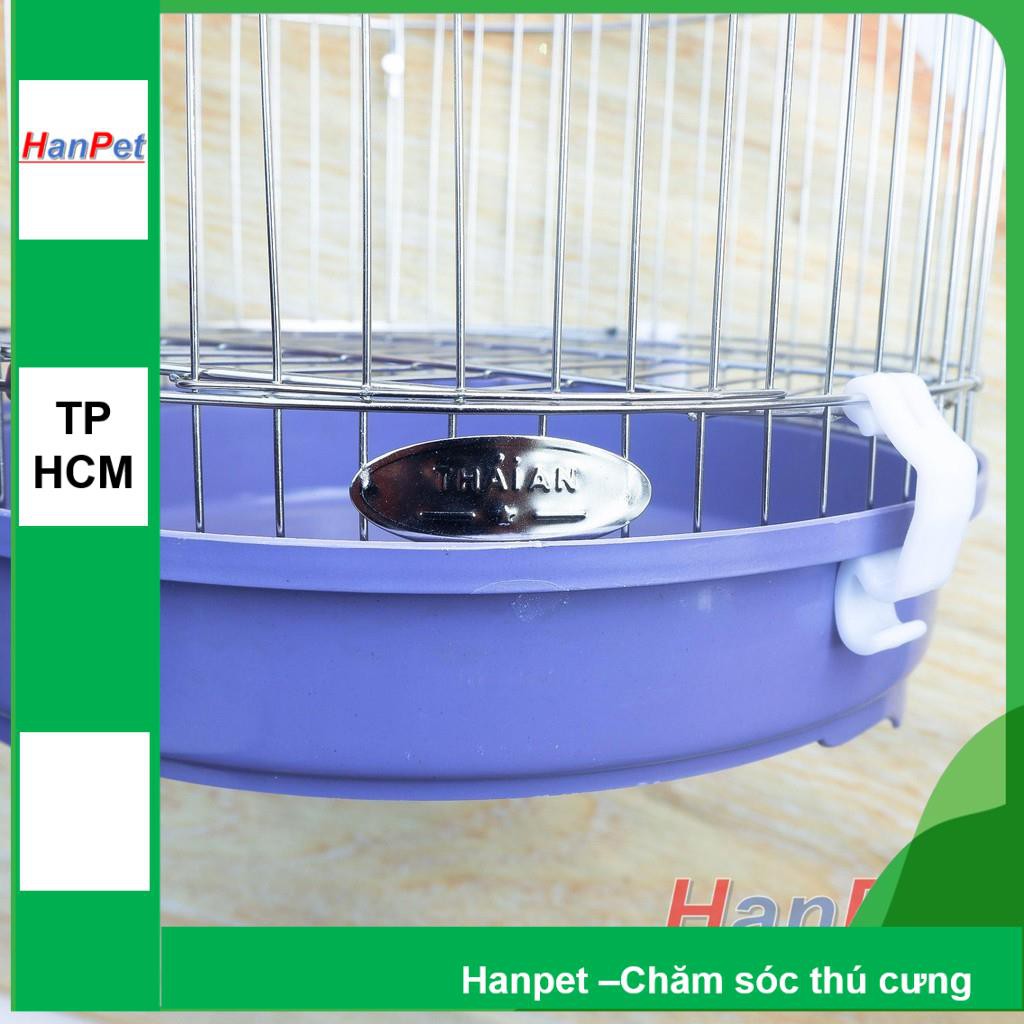 HCM-Lồng chim  khuyên Chất liệu 100% inox không gỉ sét (Hanpet long chim inox) tặng áo lồng và máng ăn/