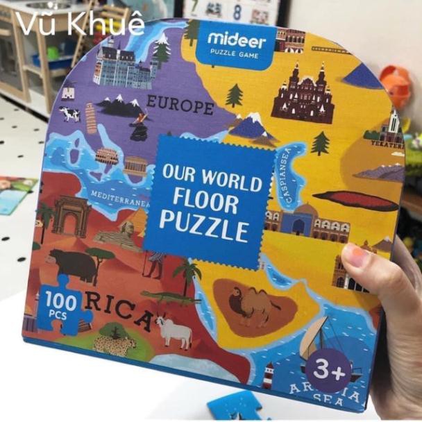 GHÉP HÌNH  MIDEER PUZZLE OUR WORLD -100 Chi Tiết  toy.garden