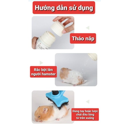 [Mã PET50K giảm Giảm 10% - Tối đa 50K đơn từ 250K] [Jonsanty]Bột tắm khô cho hamster và thú cưng nhỏ