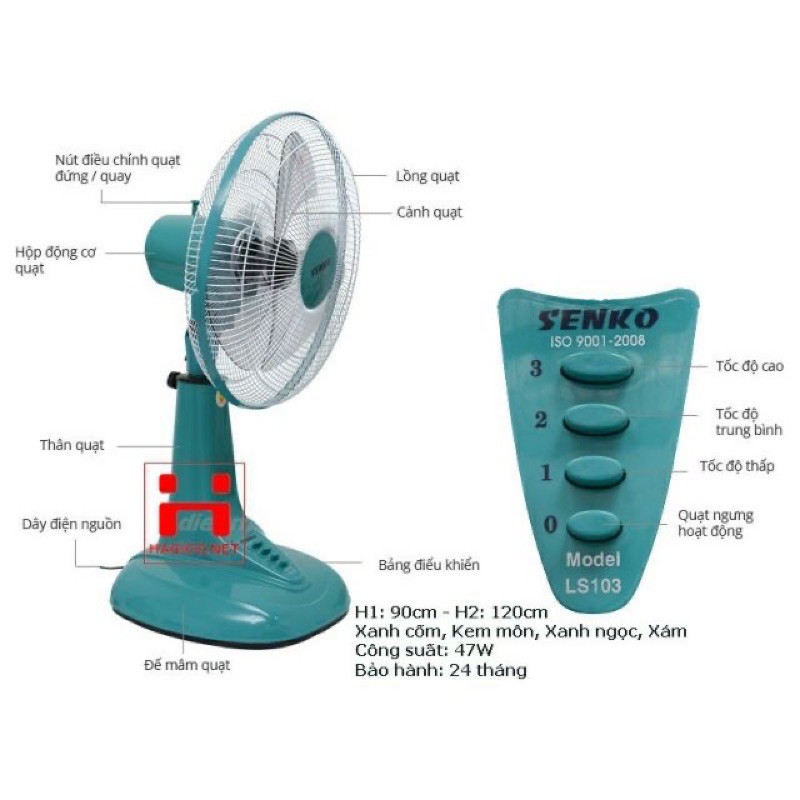 [Mã ELMS5 giảm 7% đơn 300K] [Miễn Ship] Quạt Lửng Thân Sắt SENKO LS1630 Hàng Chính Hãng Bảo Hành 2 năm | BigBuy360 - bigbuy360.vn
