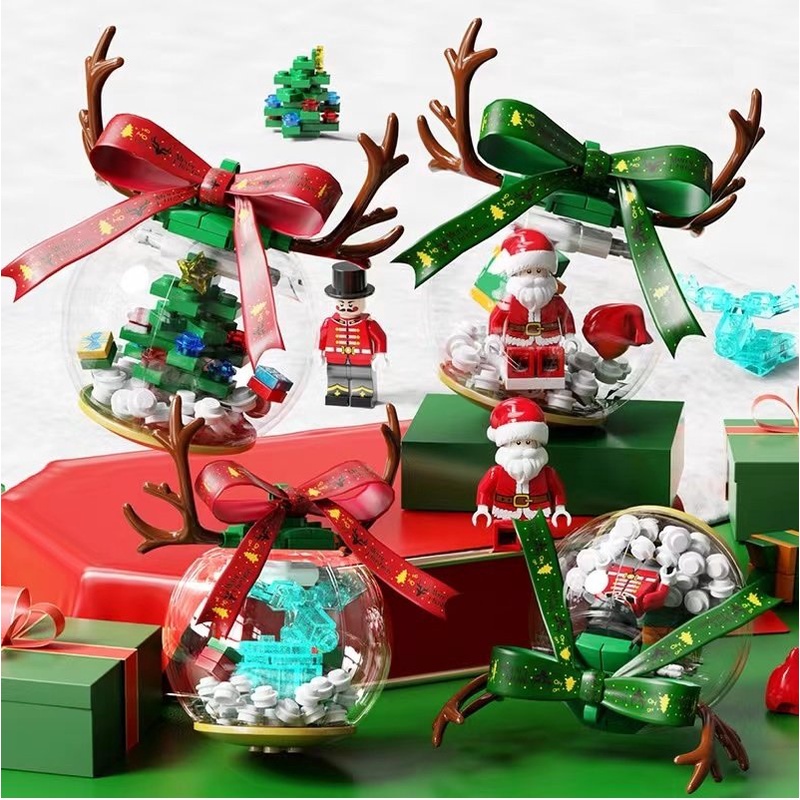 Quả cầu tuyết - Đồ chơi trang trí Noel - Quà tặng Noel cho bé - Lego Sembo Block