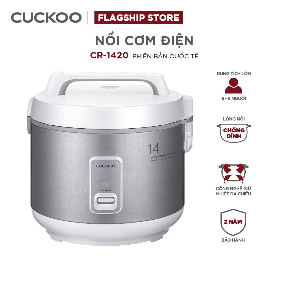 Nồi cơm điện Cuckoo 2.5 lít CR-1420 - Hàng chính hãng - Chất lượng Hàn Quốc