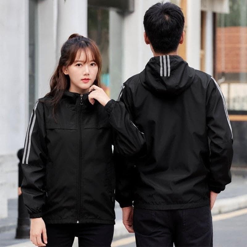 Áo Khoác Gió Nam,Nữ Kẻ Viền Tay Vải Gió Tráng Bạc Chống Nước,Cản Gió,Ngăn Bụi Bẩn Mẫu Mới 2022