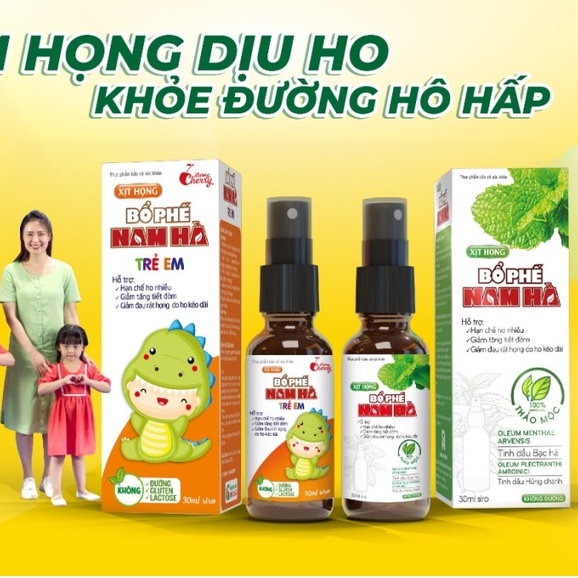 Xịt họng Bổ Phế Nam Hà không đường chai 30ml
