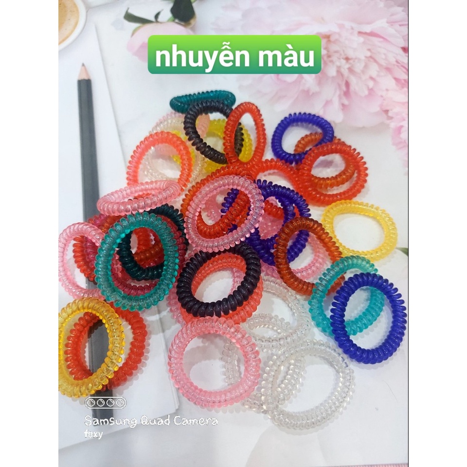 Dây cột tóc lò xo size MINI 3cm , 3,5 cm nhuyễn , nhiều màu