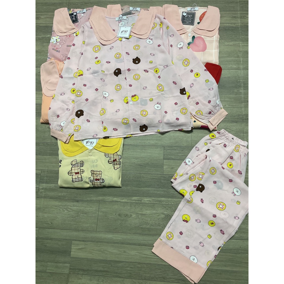 nhiều mẫu pijama nữ tay dài quần dài lụa satin cao cấp giá rẻ