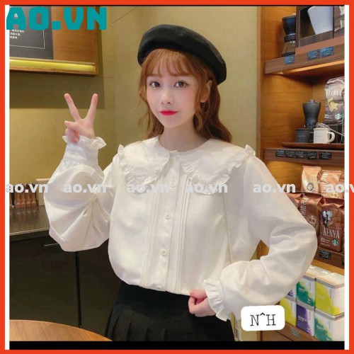 {ao.vn} áo babydoll tay bèo hàng QCCC loại 1, áo sơ mi bánh bèo mẫu mới 2021 có size Yannan.vn | BigBuy360 - bigbuy360.vn