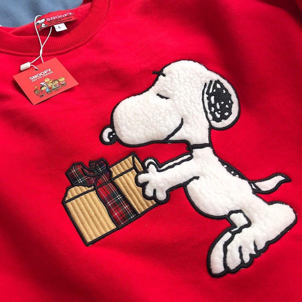 Áo sweater dài tay nỉ Snoopy xuất xịn, mềm mại giữ ấm tốt