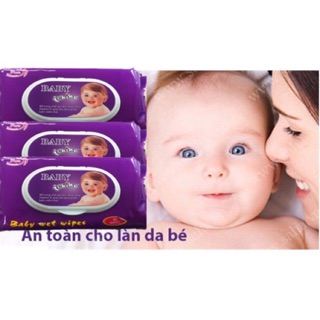Khăn ướt ichino không mùi hộp 80 tờ cho bé