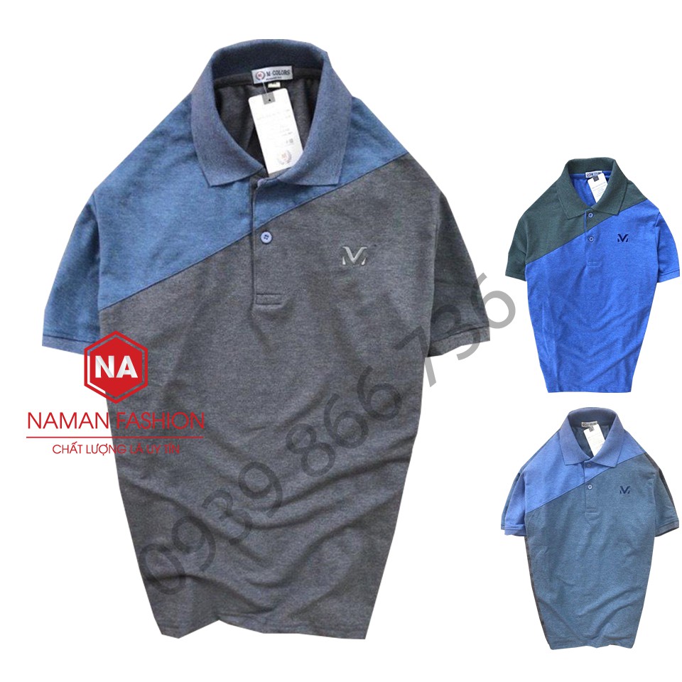 Áo Polo nam cổ bẻ phối màu chữ M vải cá sấu Cotton xuất xịn,chuẩn form,sang trọng-lịch lãm màu -Hàng Xuất Khẩu | BigBuy360 - bigbuy360.vn
