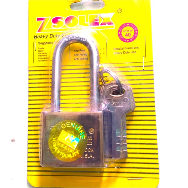 Ổ KHÓA ĐA NĂNG USA ZSOLEX - Càng dài tiện lợi 40mm