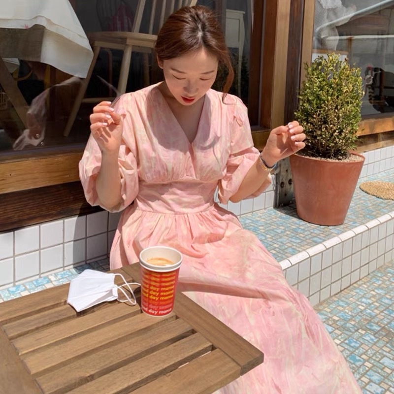 Đầm xoè thắt nơ vintage