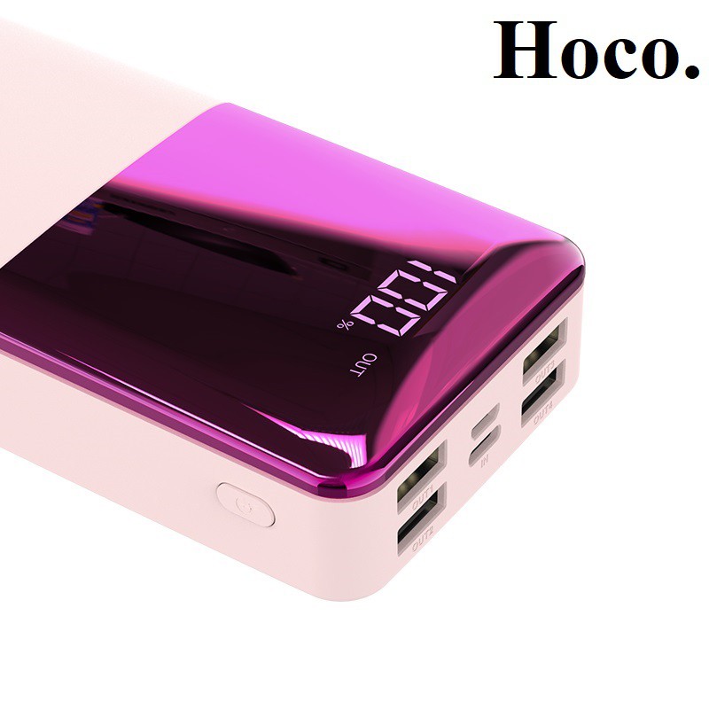 [Mã 252ELSALE hoàn 7% đơn 300K] Sạc dự phòng 30000mah chính hãng Hoco J42b 4 cổng sạc cực nhanh