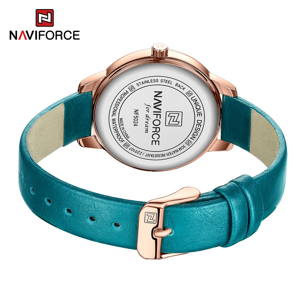 Naviforce Đồng Hồ Analog Máy Quartz Dây Da Sang Trọng
