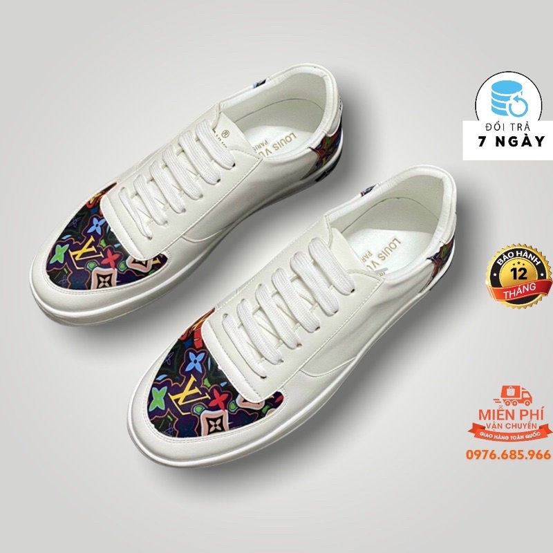 Giày snk lv nam nữ thể thao da lộn đế cao su tăng chiều cao hàng Fullbox.