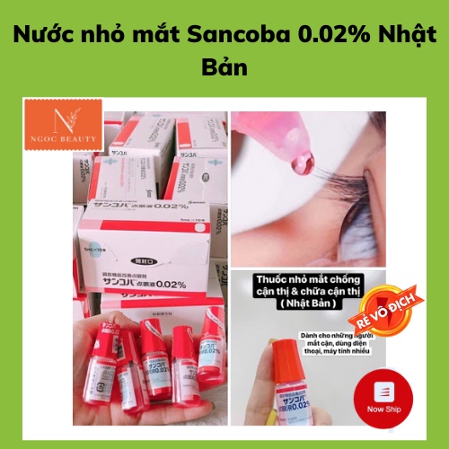 Dung dịch nhỏ mắt Sancoba, hỗ trợ người cận thị, điều tiết chứng mỏi mắt, rối loạn điều tiết.