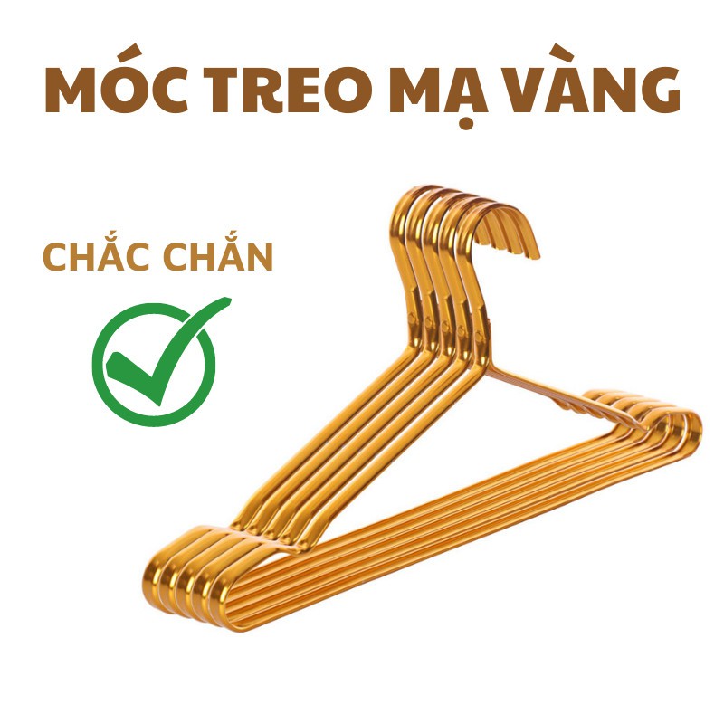 Móc Treo Quần Áo, Móc Quần Áo Kim Loại Mạ Vàng LEON OFFICIAL