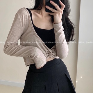 Áo thun vạt chéo