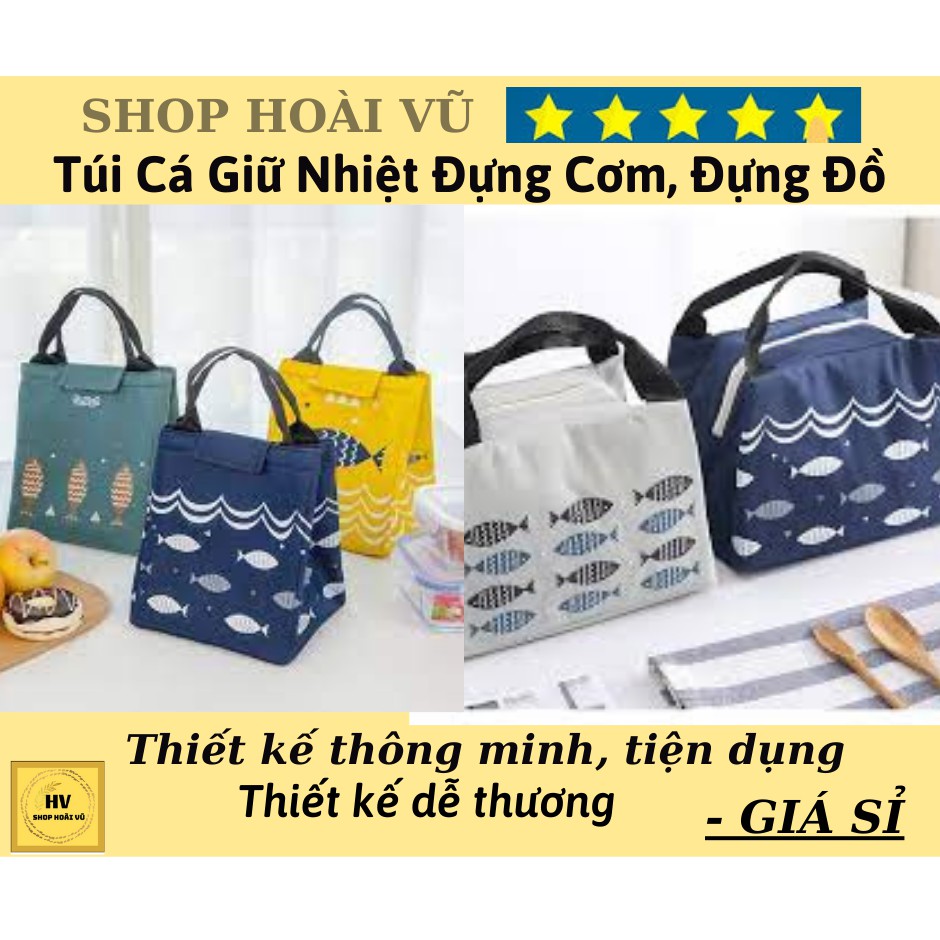 Túi Giữ Nhiệt Đựng Cơm, Đựng Đồ Kiểu Nhật Tiện Ích Có Kéo Khóa