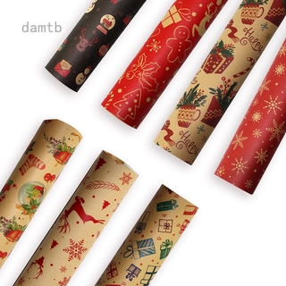 Giấy Gói Quà Giáng Sinh Phong Cách Retro Châu Âu 73 * 51cm