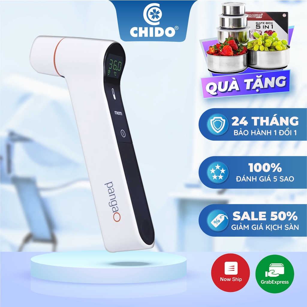 [Mã BMLTA50 giảm 50K đơn 150K] [MUA 1 TẶNG 1] Nhiệt Kế Điện Tử Hồng Ngoại CHÍNH HÃNG Chido phiên bản 2022