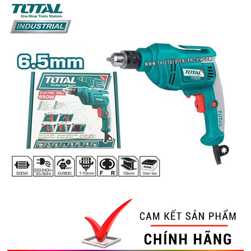 MÁY KHOAN ĐIỆN CẦM TAY 450W TOTAL TD4506E