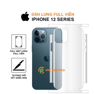 Dán lưng Iphone 12 Series - Dán lưng Iphone 12 Mini / 12 / 12 Pro / 12 Pro Max PPF cáo cấp dẻo trong suốt full viền