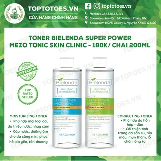 Toner Bielenda Super Power Mezo Tonic Skin Clinic Correcting làm căng bóng