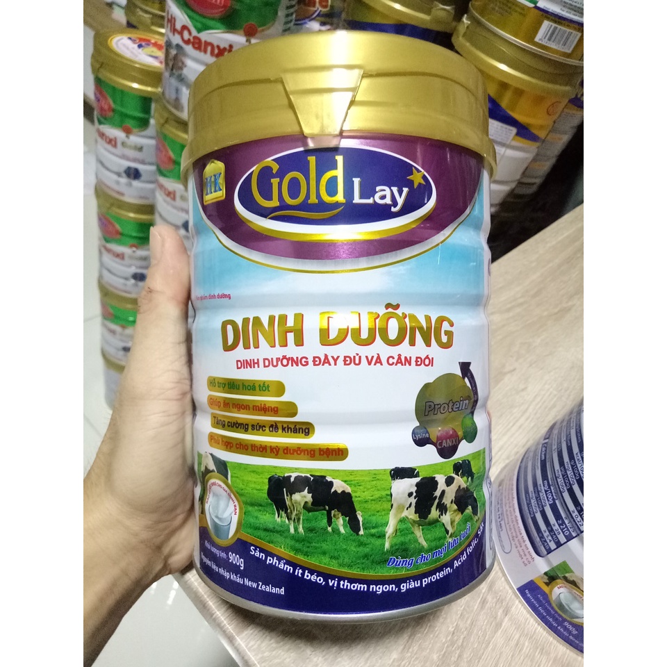 Sữa Goldlay dinh dưỡng đầy đủ và cân đối lon 900g – Tiêu hóa tốt, ăn ngon miệng, tăng cường đề kháng