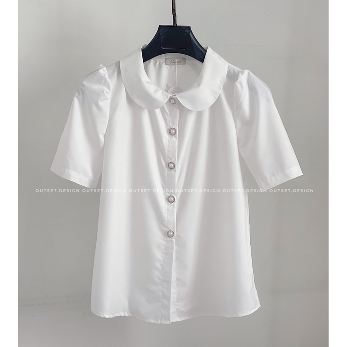 OUTSET - Áo Sorah sơ mi trắng