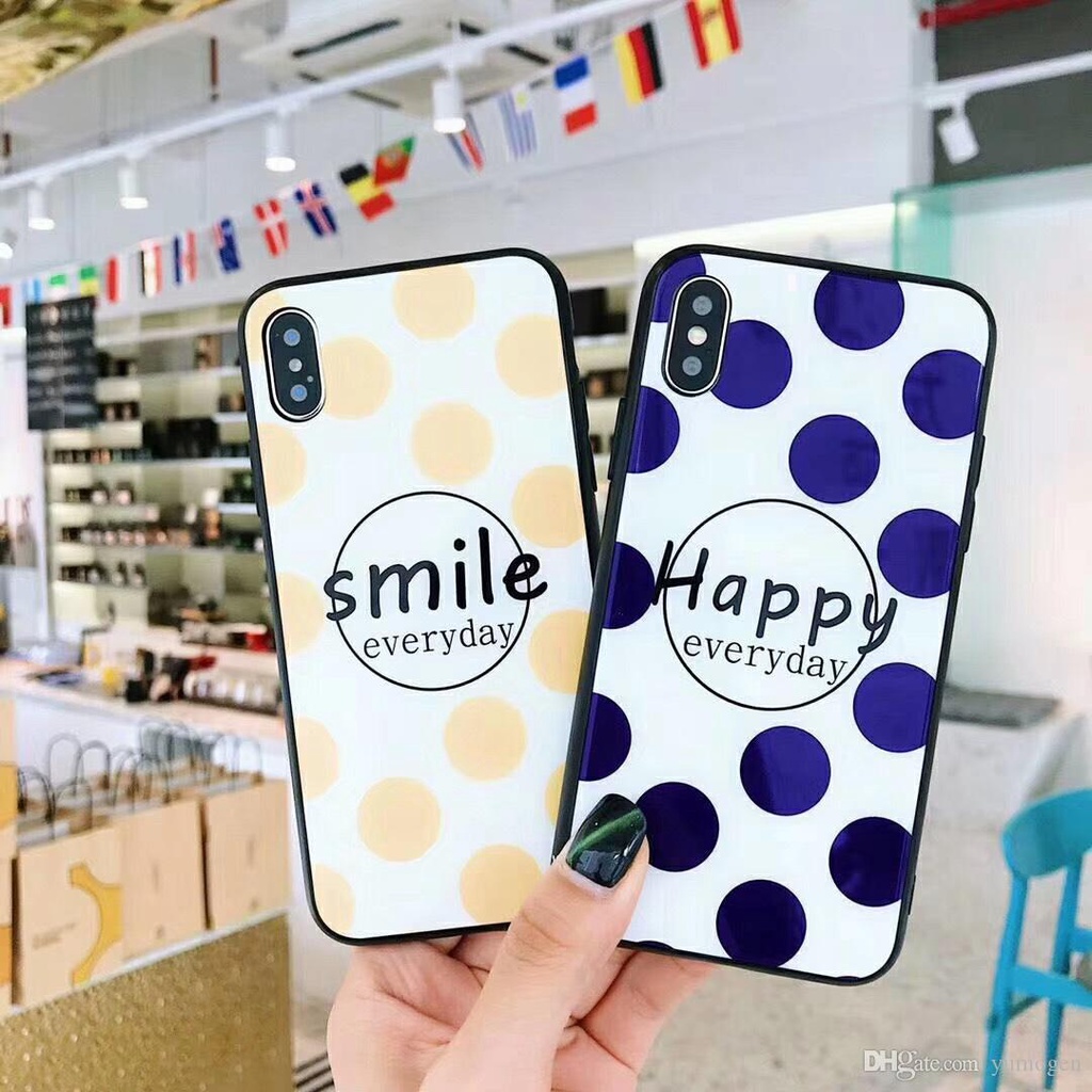 Ốp lưng iphone kính chấm bi ốp iPhone cho 7plus 8plus 6 6s 6plus 6splus 7 8 X Xs Xr Xsmax 11 11pro 12 12pro 13 13promax