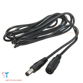 DÂY NỐI DÀI DC JACK 5.5X2.1MM 2 ĐẦU ĐỰC CÁI DÀI 5 MÉT