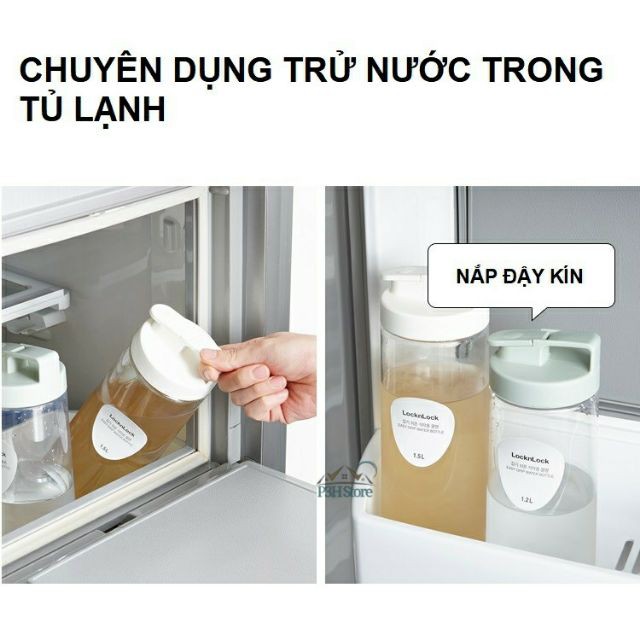 {Hàng Chính Hãng} Bình Đựng Nước Lock&Lock 1,2 lít và 1,5 lít {Giá Rẻ}